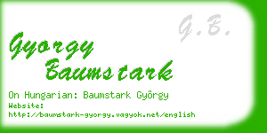 gyorgy baumstark business card